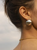 Bulky Silver Earrings